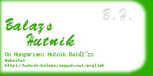 balazs hutnik business card